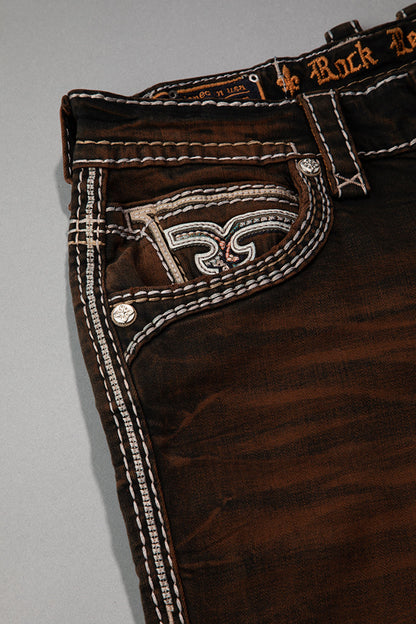 Ermias Straight Jeans in Dark Brown