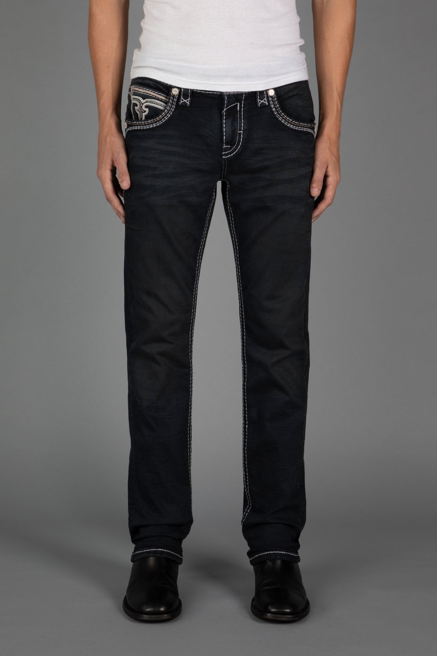Ermias Straight Jeans in Dark Charcoal