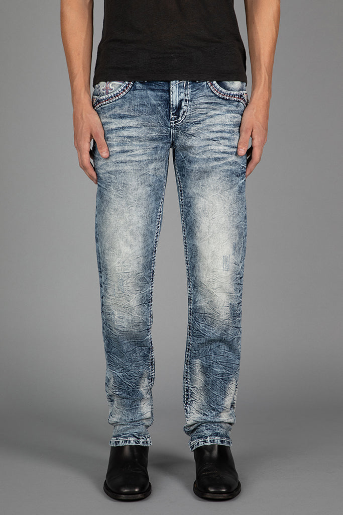 Jonathan Straight Jeans in Medium Blue