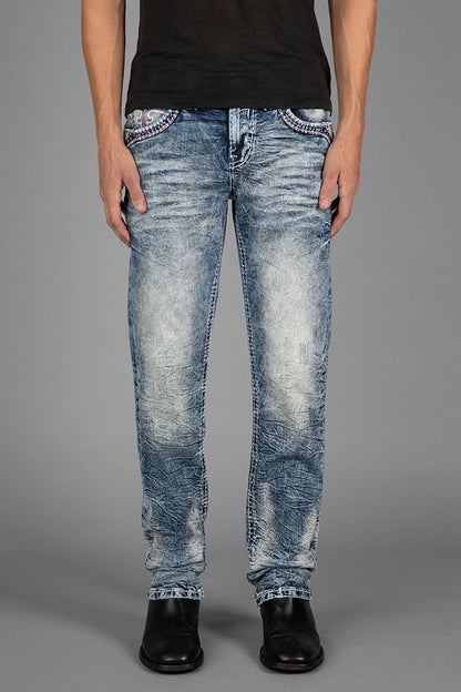 Jonathan Straight Jeans in Medium Blue