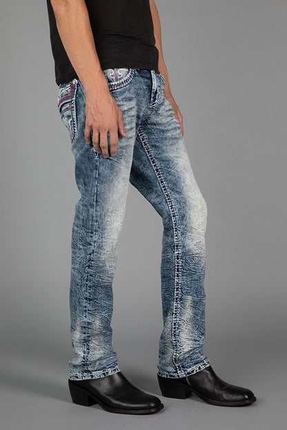 Jonathan Straight Jeans in Medium Blue