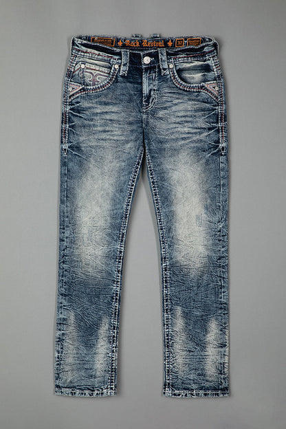Jonathan Straight Jeans in Medium Blue