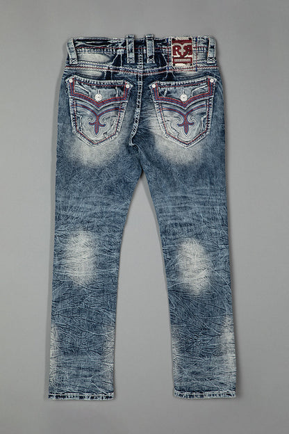 Jonathan Straight Jeans in Medium Blue
