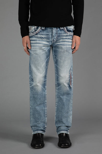 Skye Straight Jeans in Light Blue