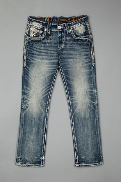 Louis Straight Jeans in Medium Blue