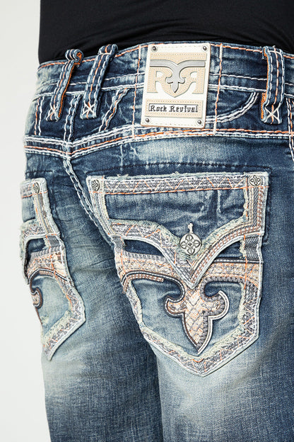 Zaid In Dark Blue Bootcut Jeans
