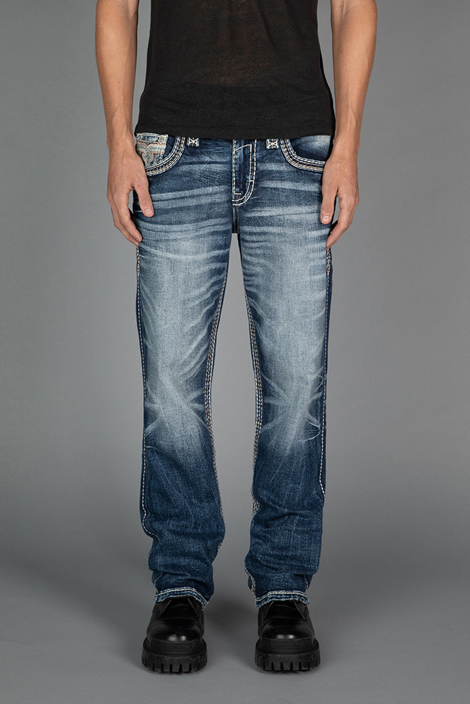 Zaid In Blue Bootcut Jeans