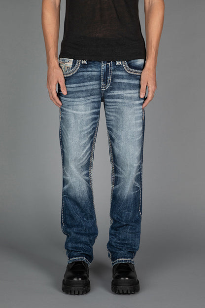 Zaid In Blue Bootcut Jeans