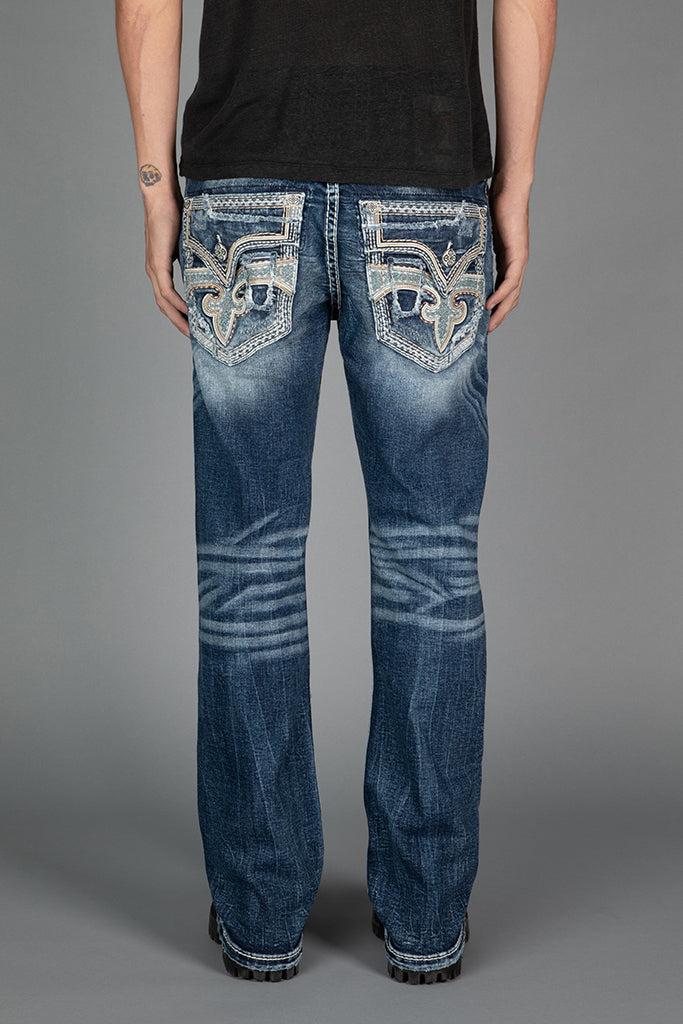 Zaid In Blue Bootcut Jeans