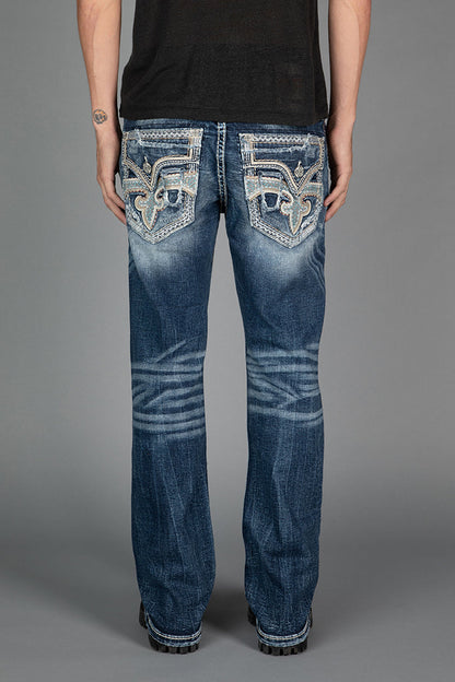 Zaid In Blue Bootcut Jeans