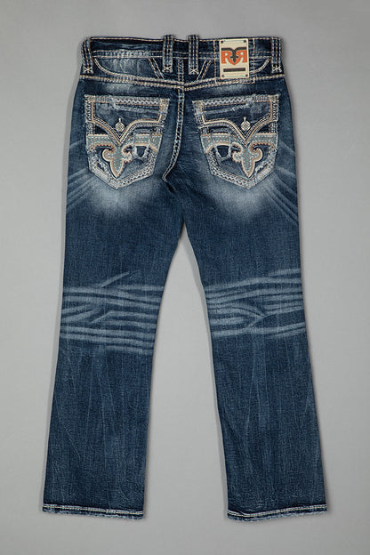 Zaid In Blue Bootcut Jeans