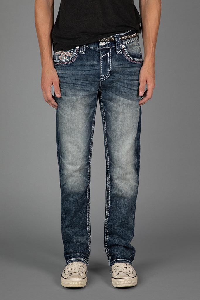 Tyrone Straight Jeans in Dark Blue