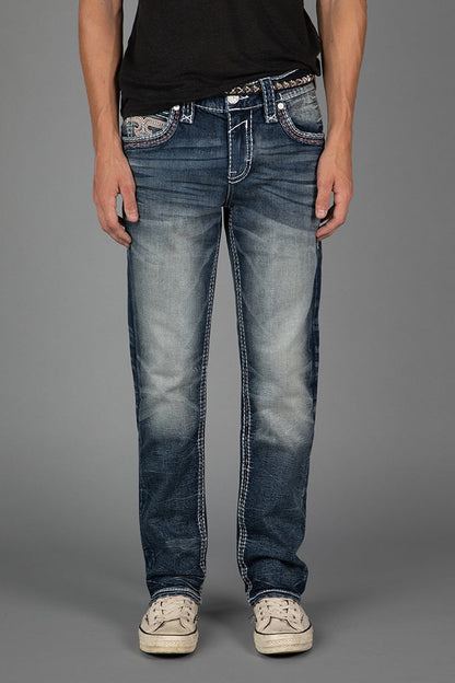 Tyrone Straight Jeans in Dark Blue