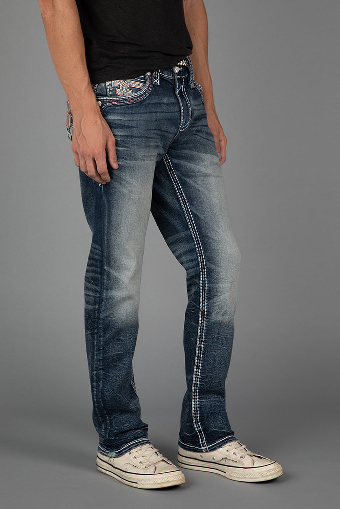 Tyrone Straight Jeans in Dark Blue