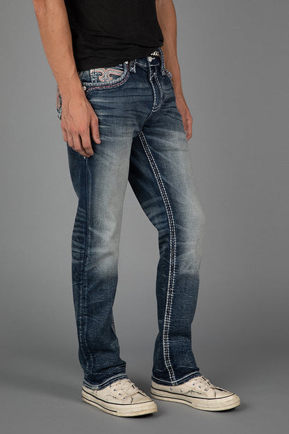 Tyrone Straight Jeans in Dark Blue