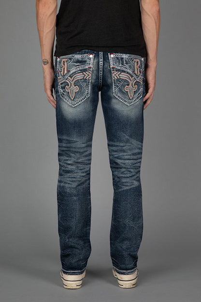 Tyrone Straight Jeans in Dark Blue