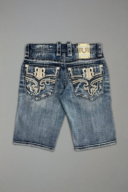 Richie Denim Shorts in Medium Blue