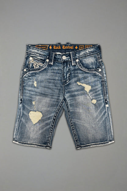 Richie Denim Shorts in Medium Blue