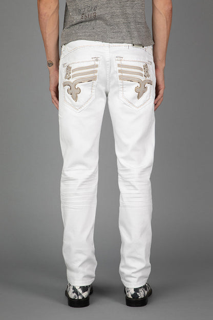 Justinn Straight Jeans in Blanc