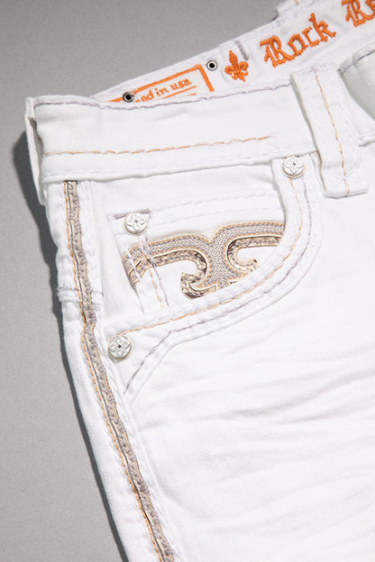 Justinn Straight Jeans in Blanc