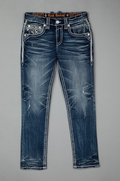 Karlo Alt Straight Jeans in Dark Blue