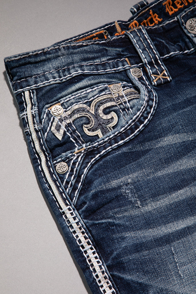 Karlo Alt Straight Jeans in Dark Blue