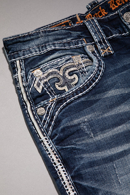 Karlo Alt Straight Jeans in Dark Blue