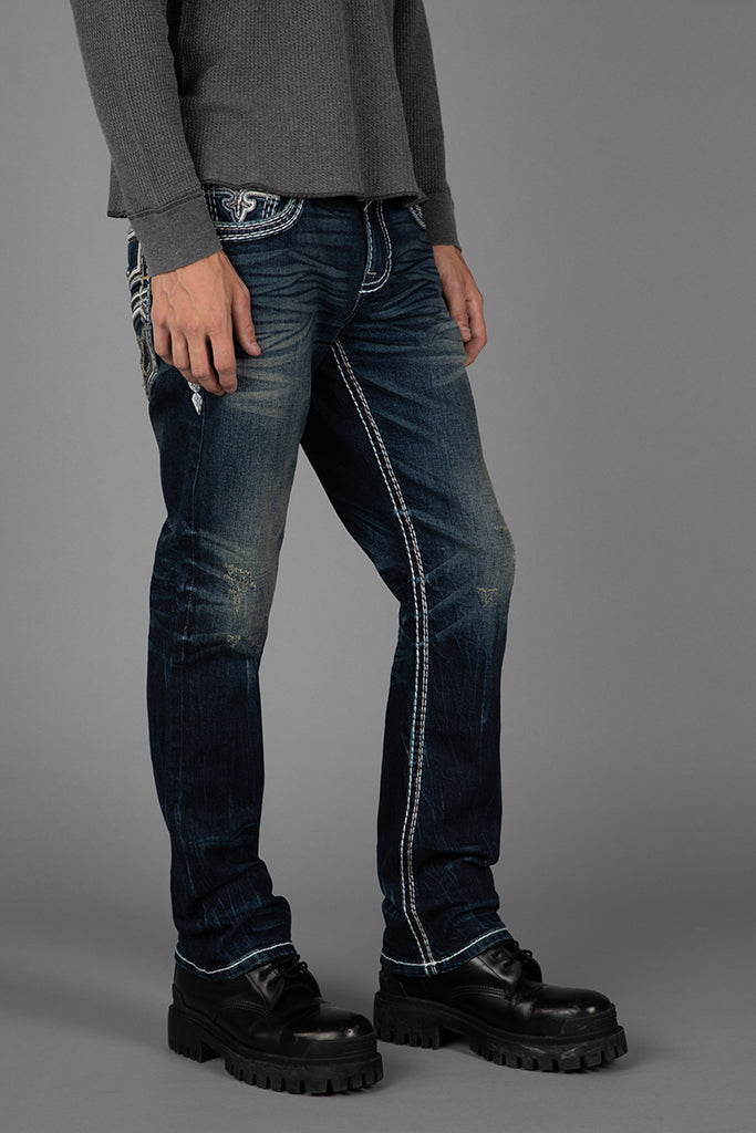 Justyn Straight Jeans in Dark Blue