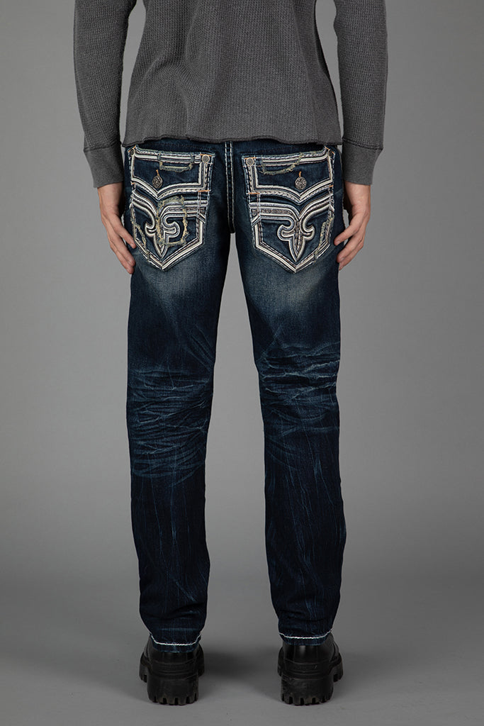 Justyn Straight Jeans in Dark Blue