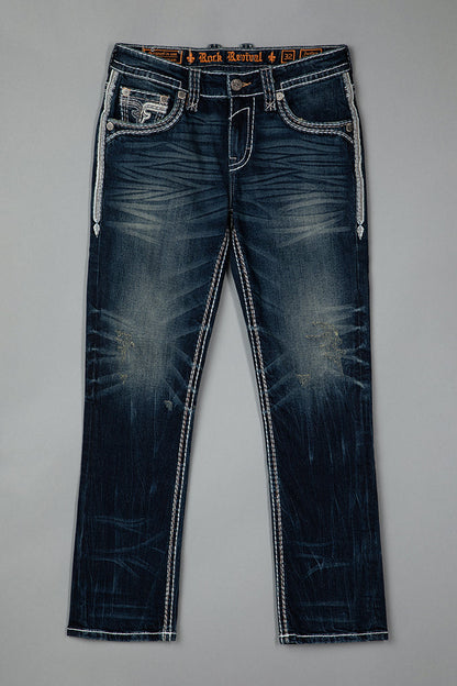 Justyn Straight Jeans in Dark Blue