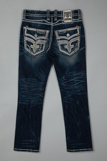Justyn Straight Jeans in Dark Blue