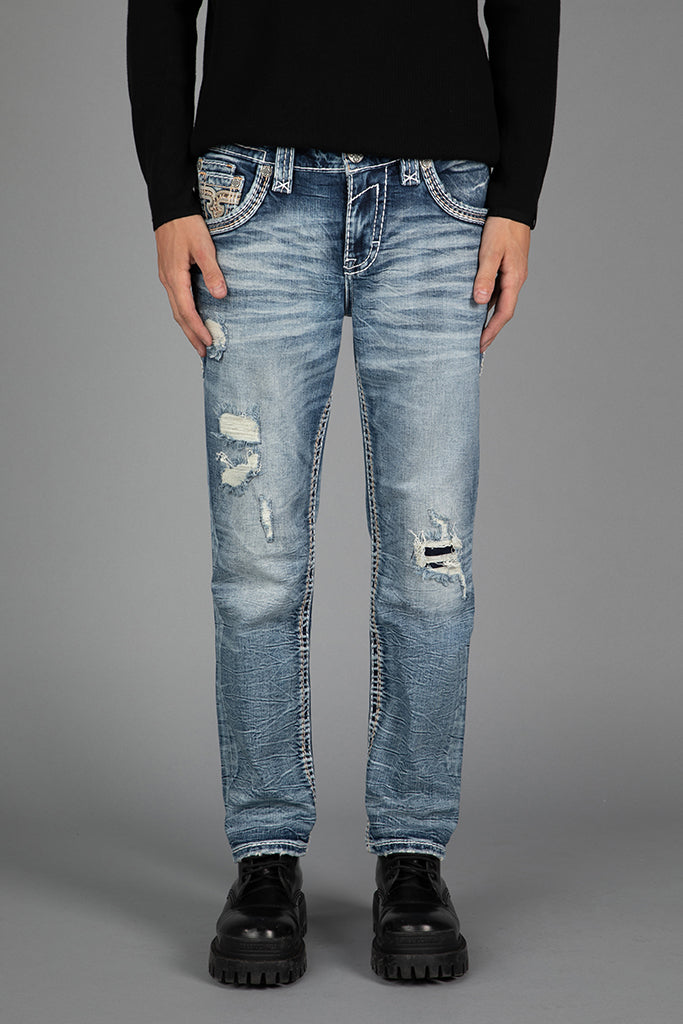 Micah Straight Jeans in Medium Wash