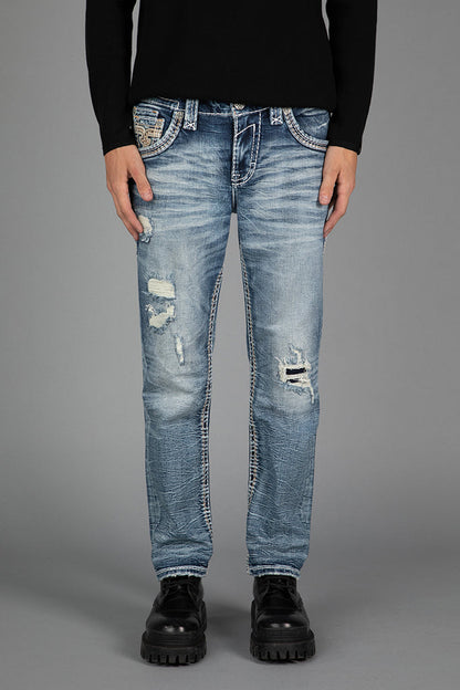 Micah Straight Jeans in Medium Wash