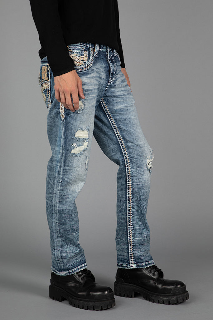 Micah Straight Jeans in Medium Wash