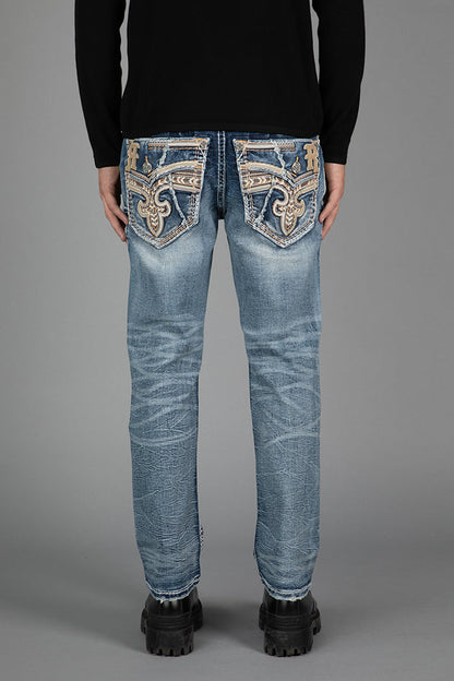 Micah Straight Jeans in Medium Wash