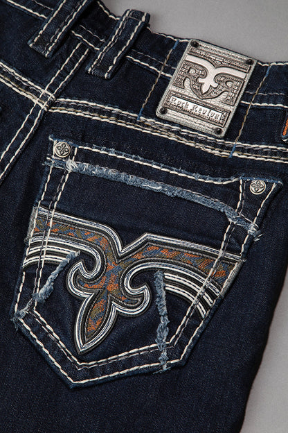 Isaiah Straight Jeans in Dark Blue