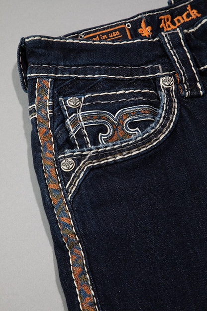Isaiah Straight Jeans in Dark Blue