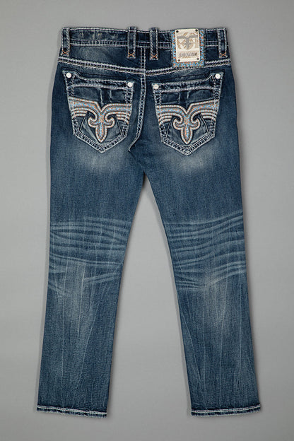 Isaiah Straight Jeans in Medium Blue