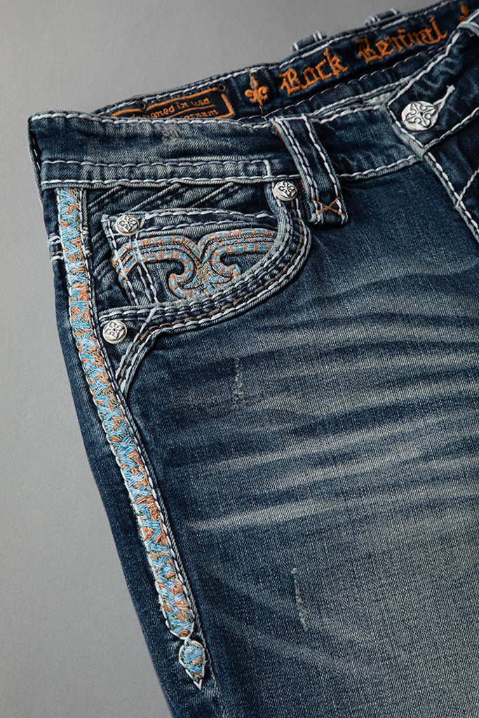 Isaiah Straight Jeans in Medium Blue