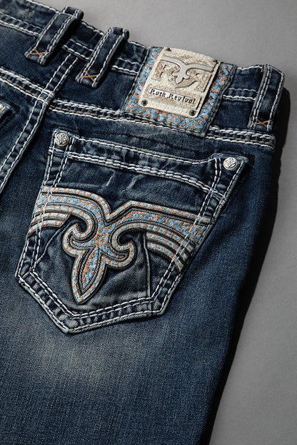 Isaiah Straight Jeans in Medium Blue