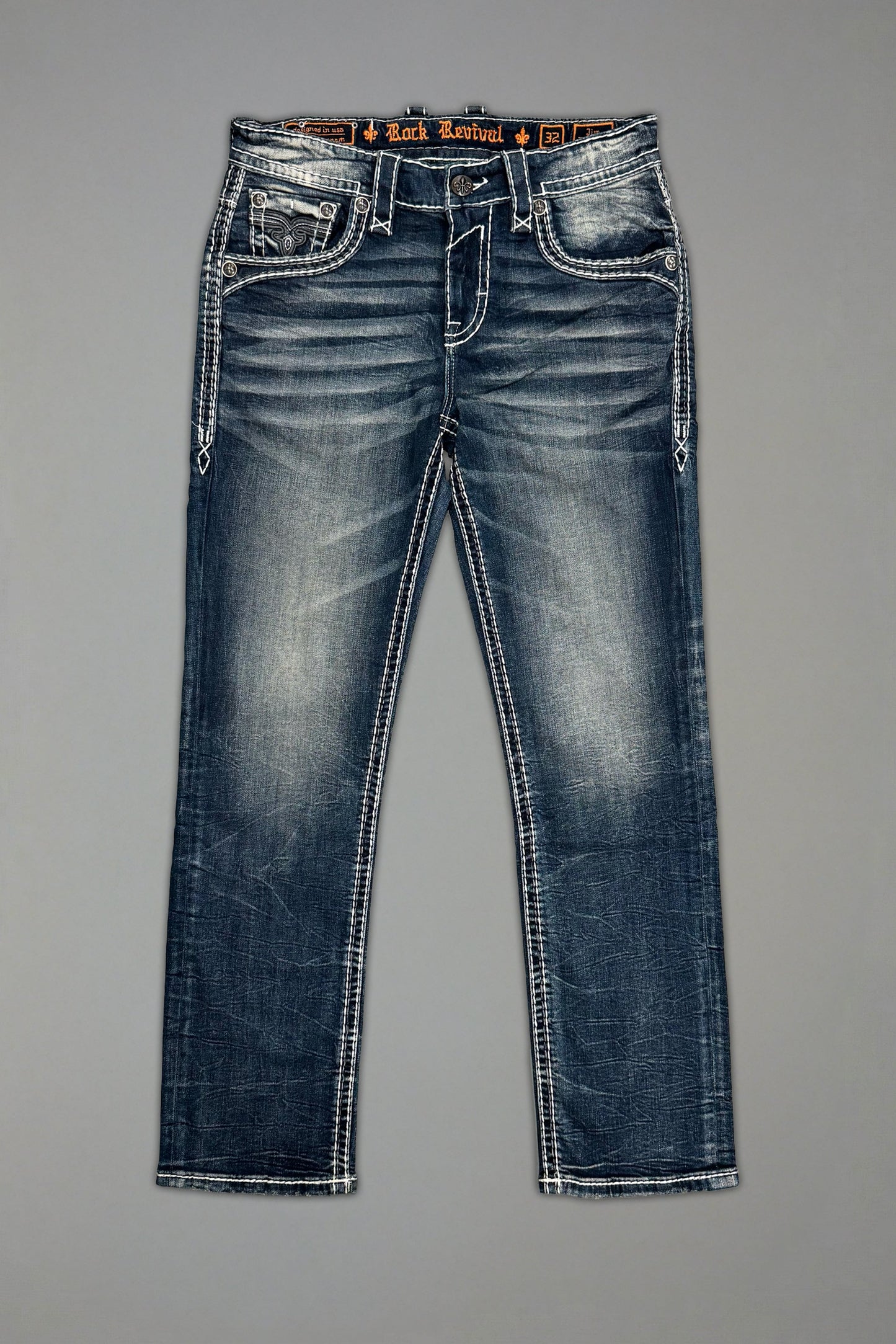Jim Straight Jeans in Dark Blue