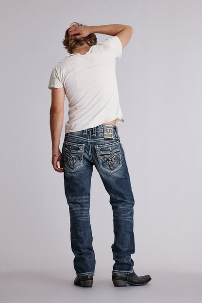 Jim Straight Jeans in Dark Blue