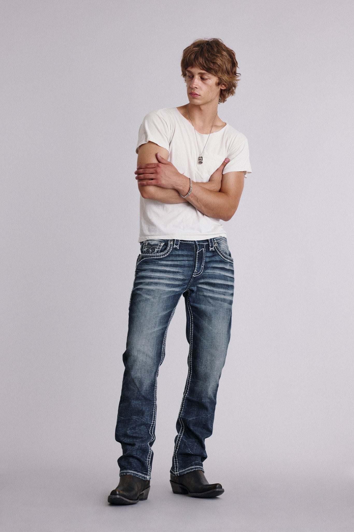 Jim Straight Jeans in Dark Blue