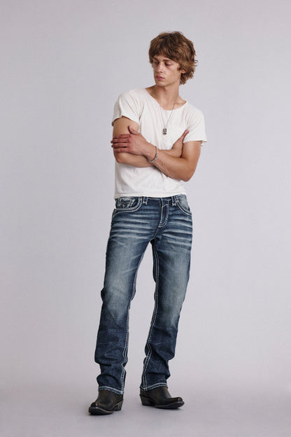 Jim Straight Jeans in Dark Blue
