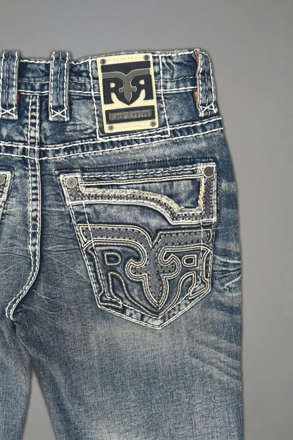 Xander Bootcut Jeans in Medium Blue