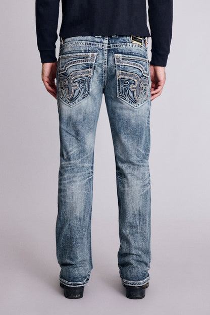 Xander Bootcut Jeans in Medium Blue