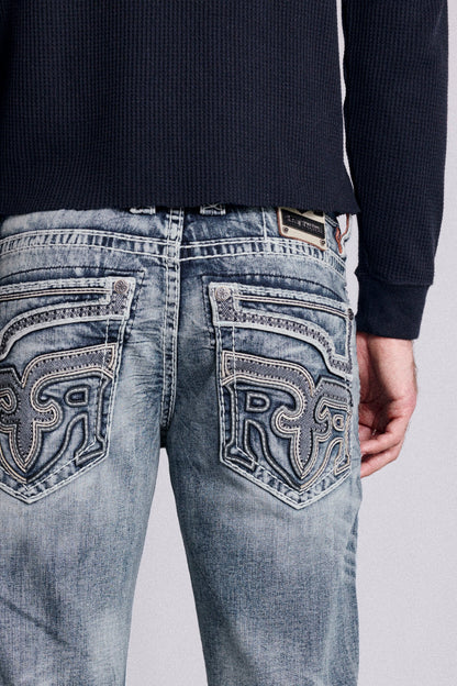 Xander Bootcut Jeans in Medium Blue