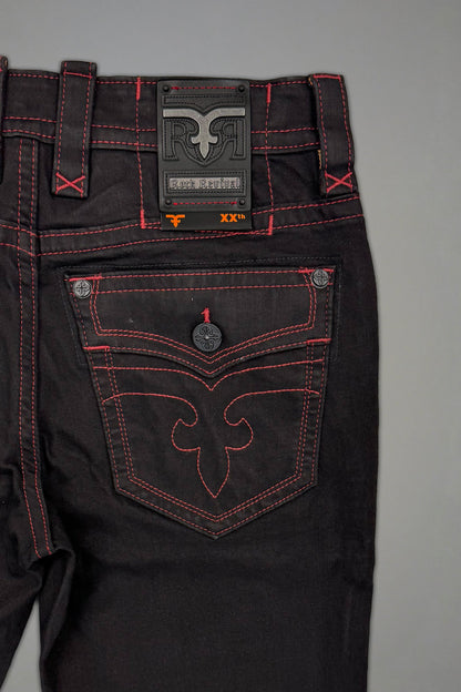 Clark Relaxed Straight in Black/Red