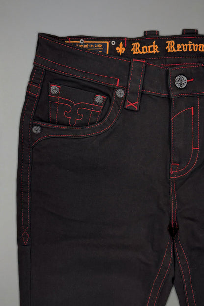 Clark Relaxed Straight in Black/Red