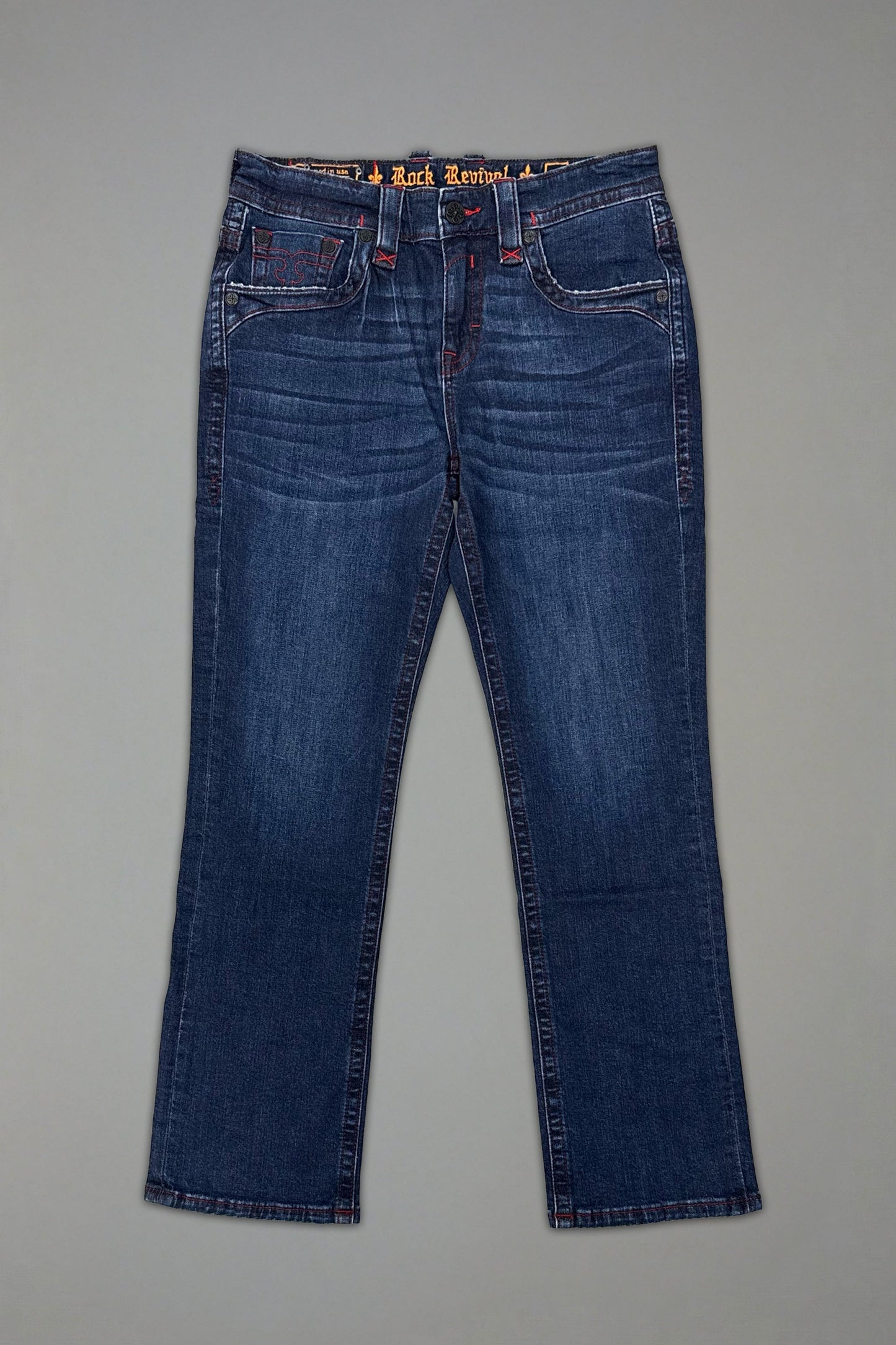 Clark Relaxed Straight in Dark/Red